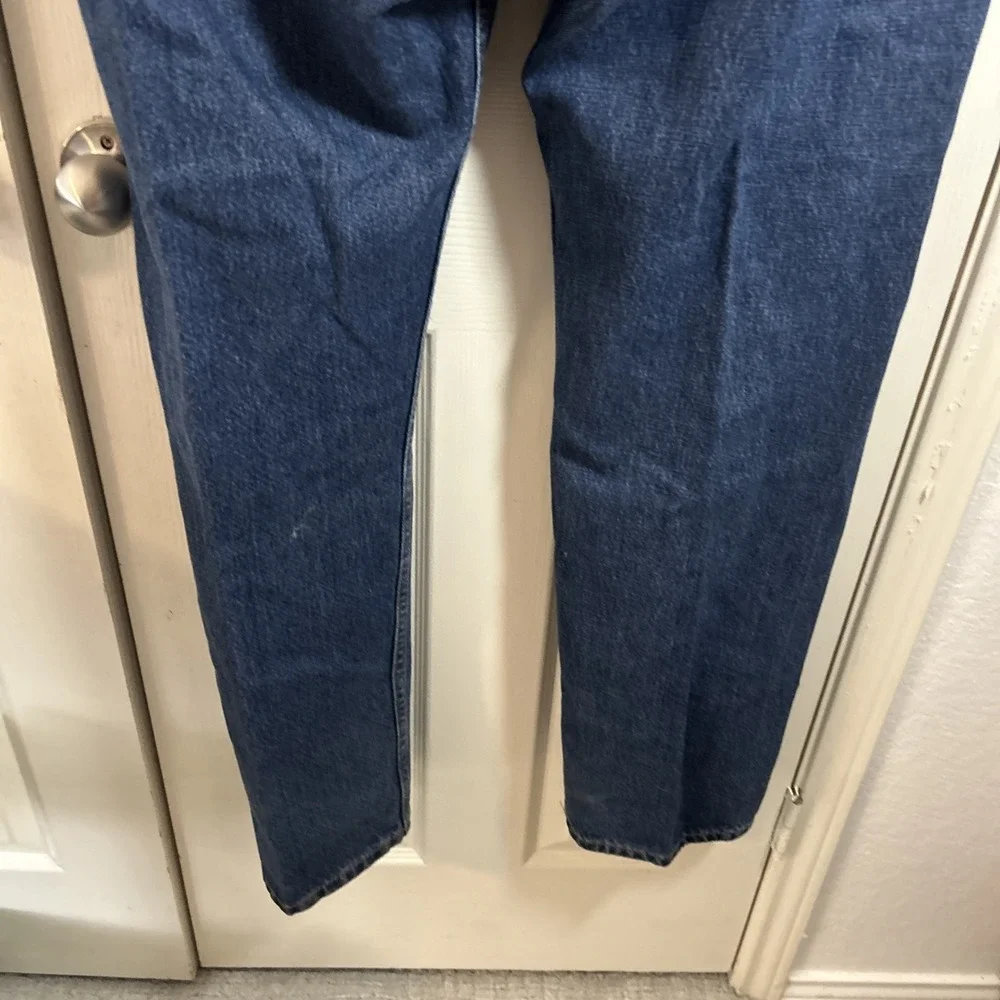 Levis 505 Regular Jeans Mens 38x32‎ Blue Straight Leg Zip Fly Denim 5-Pocket